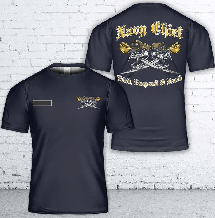 Custom Name Us Navy Chief Tried Tempered Trued Aop 3D T-Shirt - Image 2