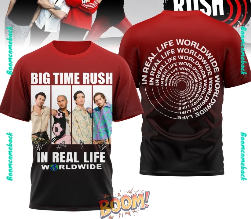 Big Time Rush In Real Life Worldwide Aop 3D T-Shirt - Image 2