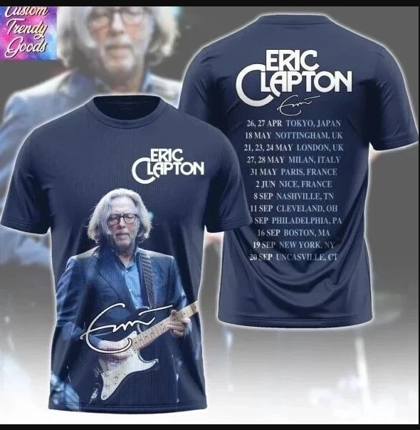 Eric Clapton 2025 Tour Signature Aop 3D T-Shirt - Image 2