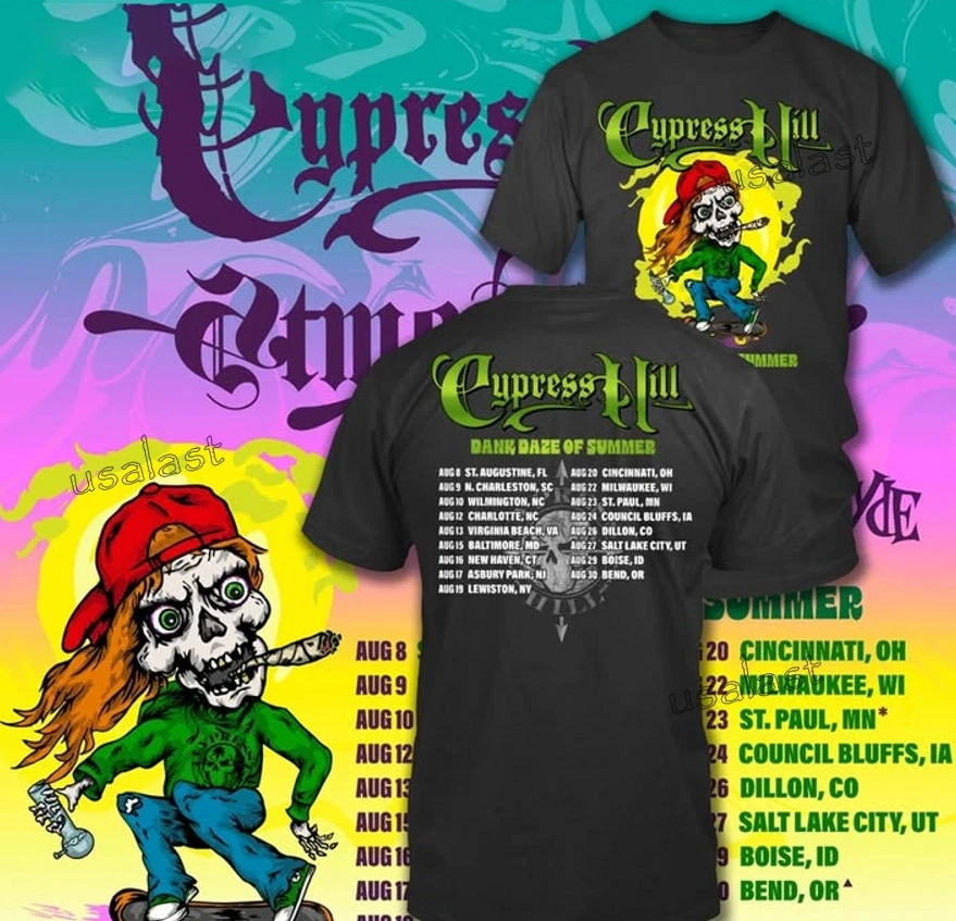 New Cypress Hill Dank Daze Of Summer Tour Aop 3D T-Shirt - Image 2