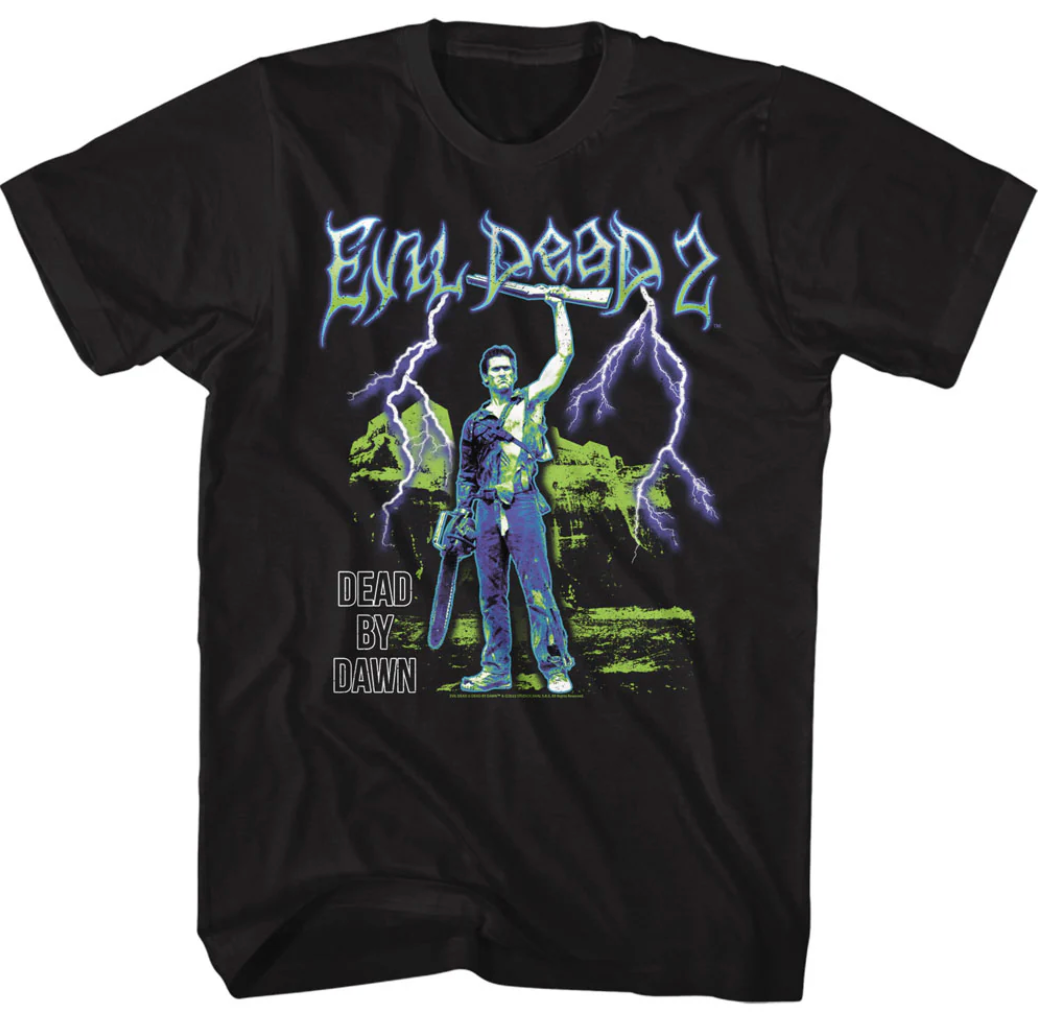 Evil Dead 2 (1987) Evil Dead Lightning T-Shirt - Image 2