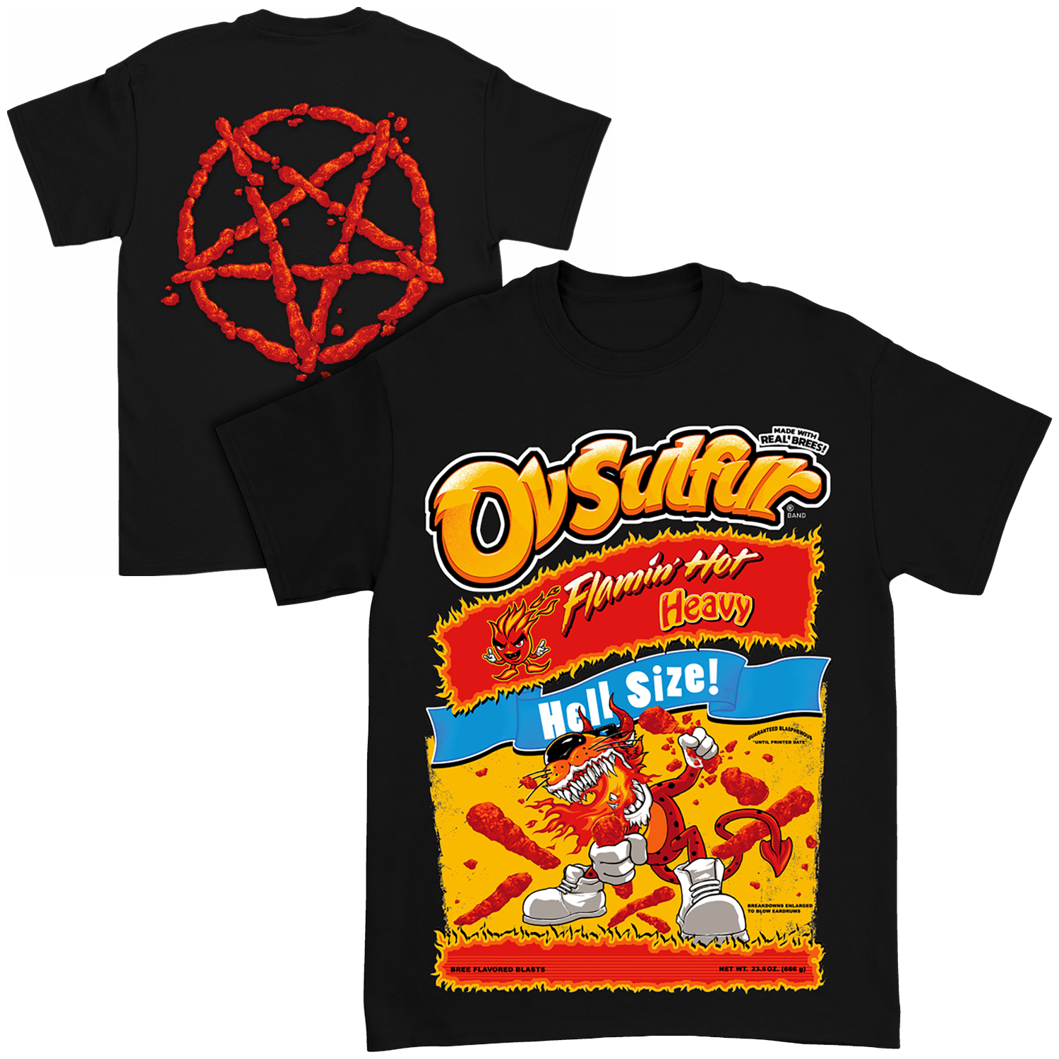 Ov Sulfur Flamin' Hot Breetos (Black) T-Shirt - Image 2