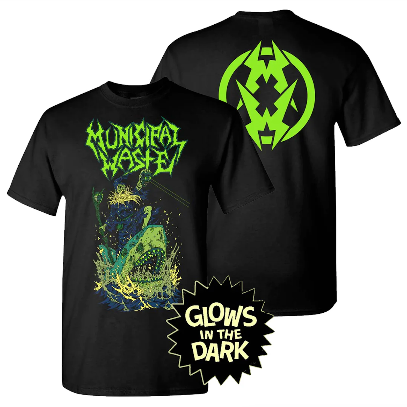 Municipal Waste Zombie Shark T-Shirt - Image 2