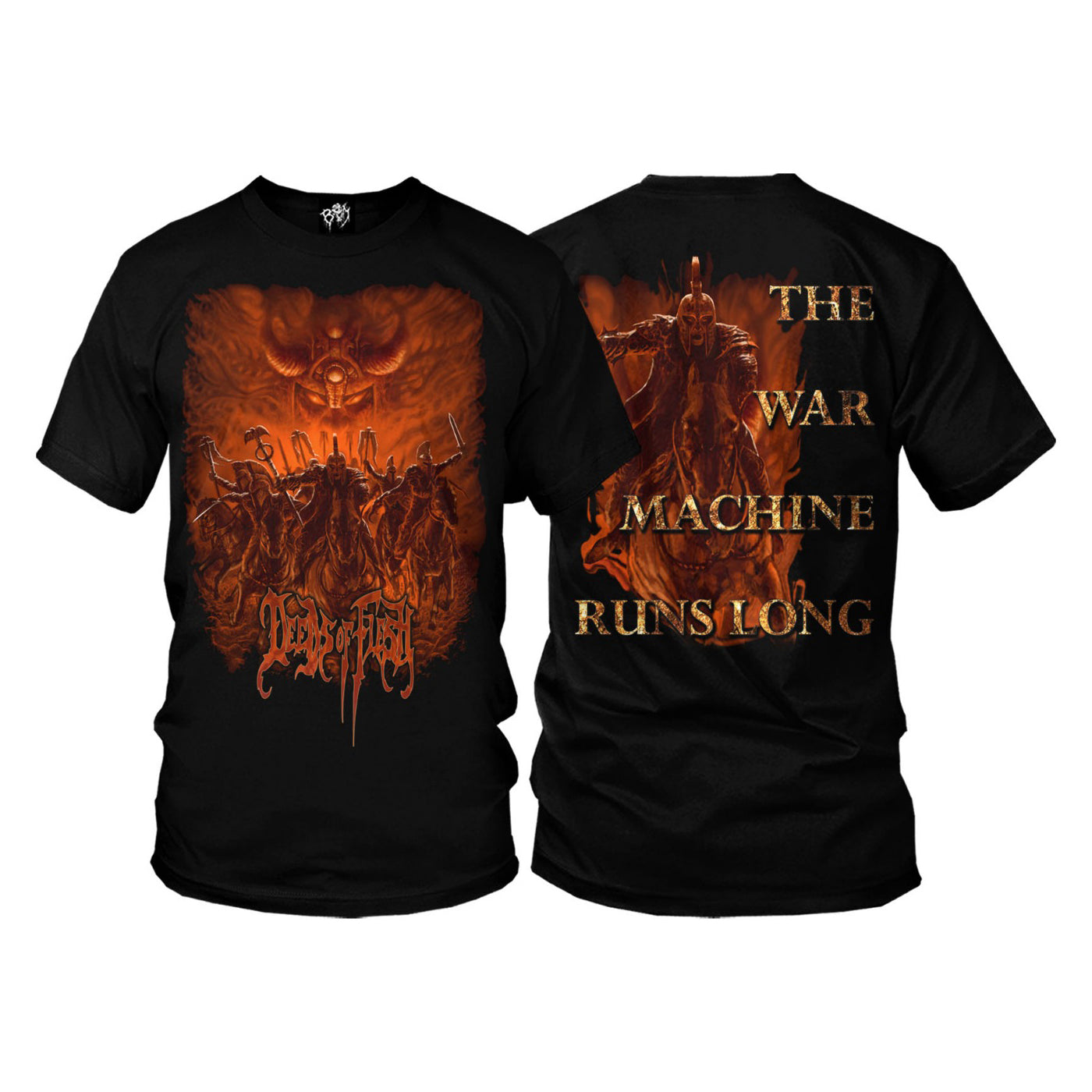 Deeds Of Flesh War Machine Runs Long T-Shirt - Image 2
