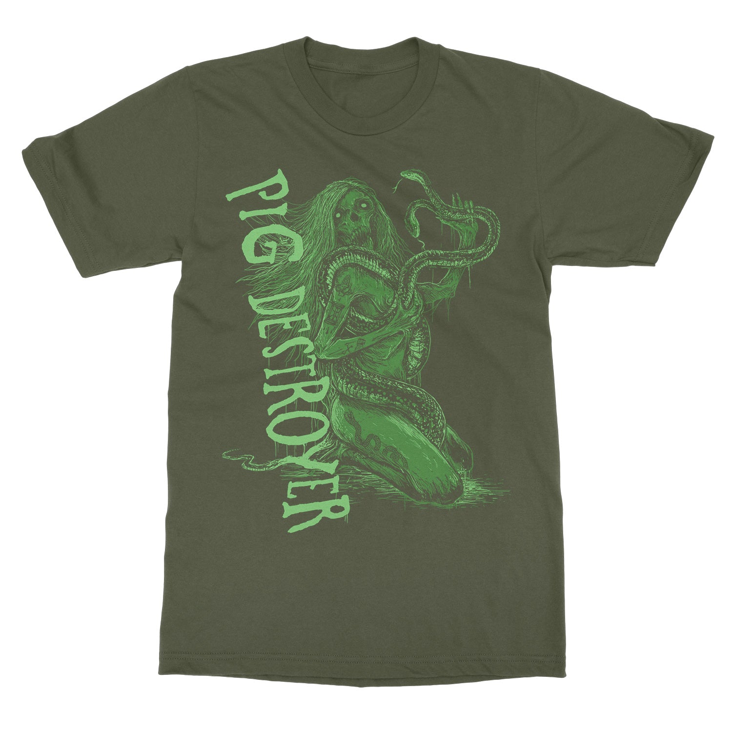 Pig Destroyer Eve T-Shirt (Military Green) - Image 2