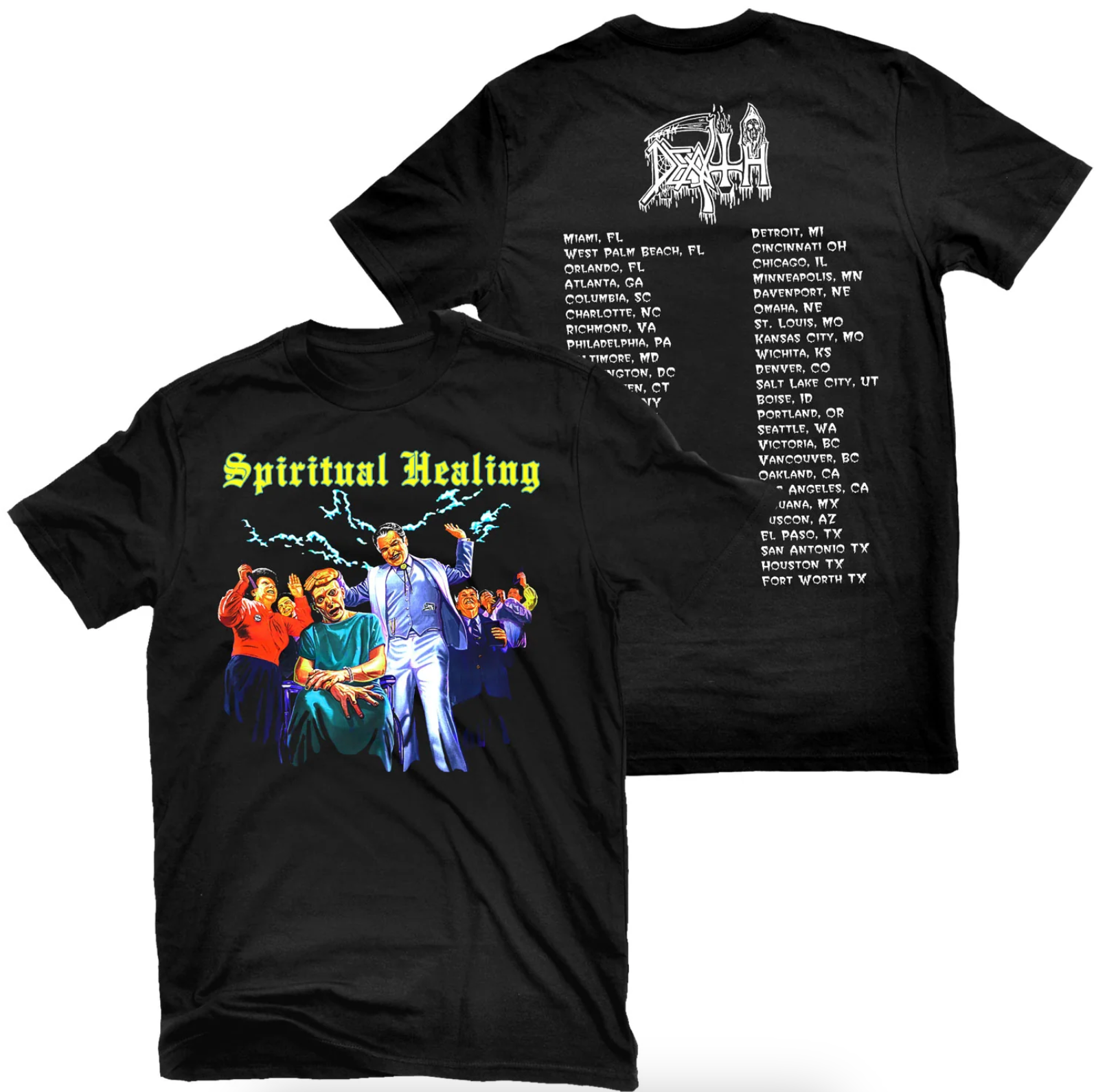 Death Spiritual Healing North American Tour T-Shirt - Image 2