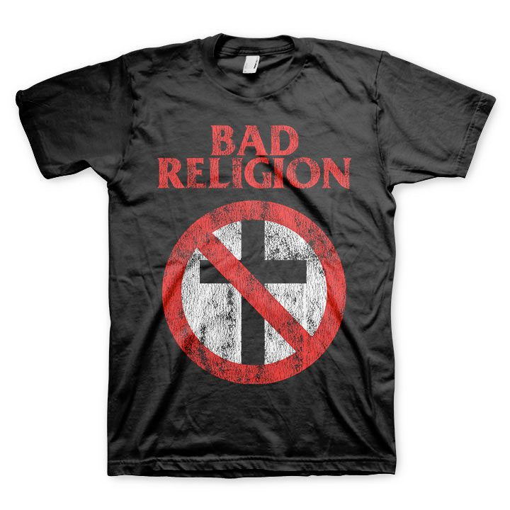 Bad Religion Distressed Cross Buster Logo T-Shirt - Image 2