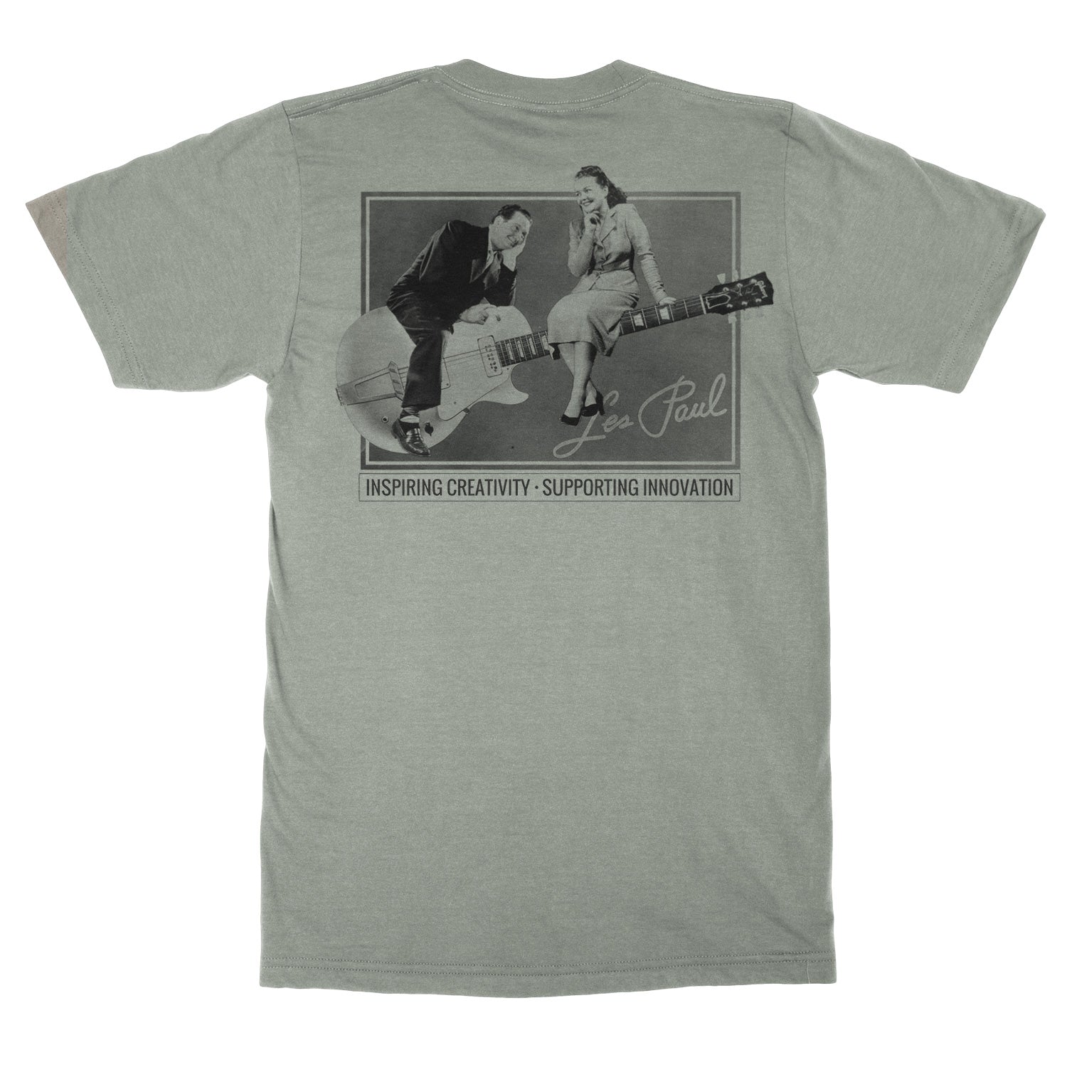 Les Paul Les And Mary On Guitar T-Shirt - Image 2