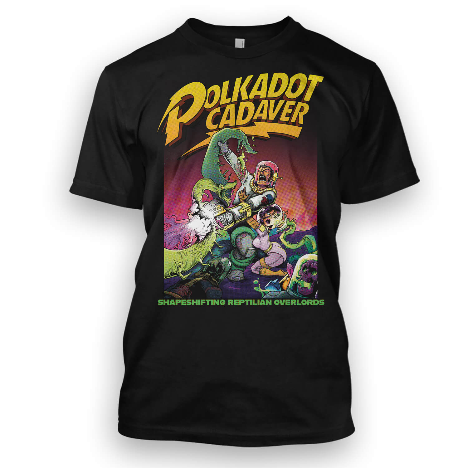 Polkadot Cadaver Shapeshifting Reptilian Overlords T-Shirt - Image 2