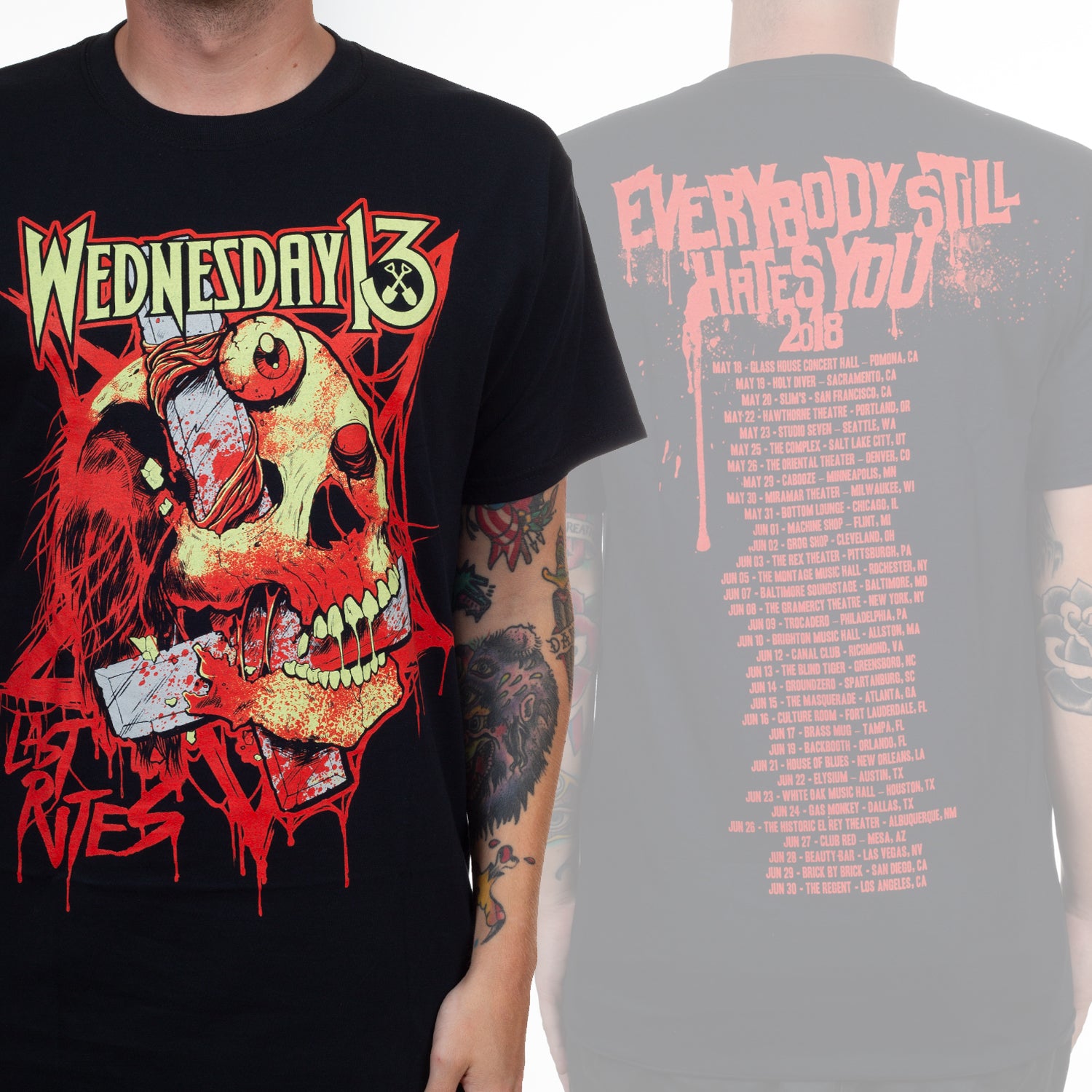 Wednesday 13 Last Rights Tour Tee T-Shirt - Image 2
