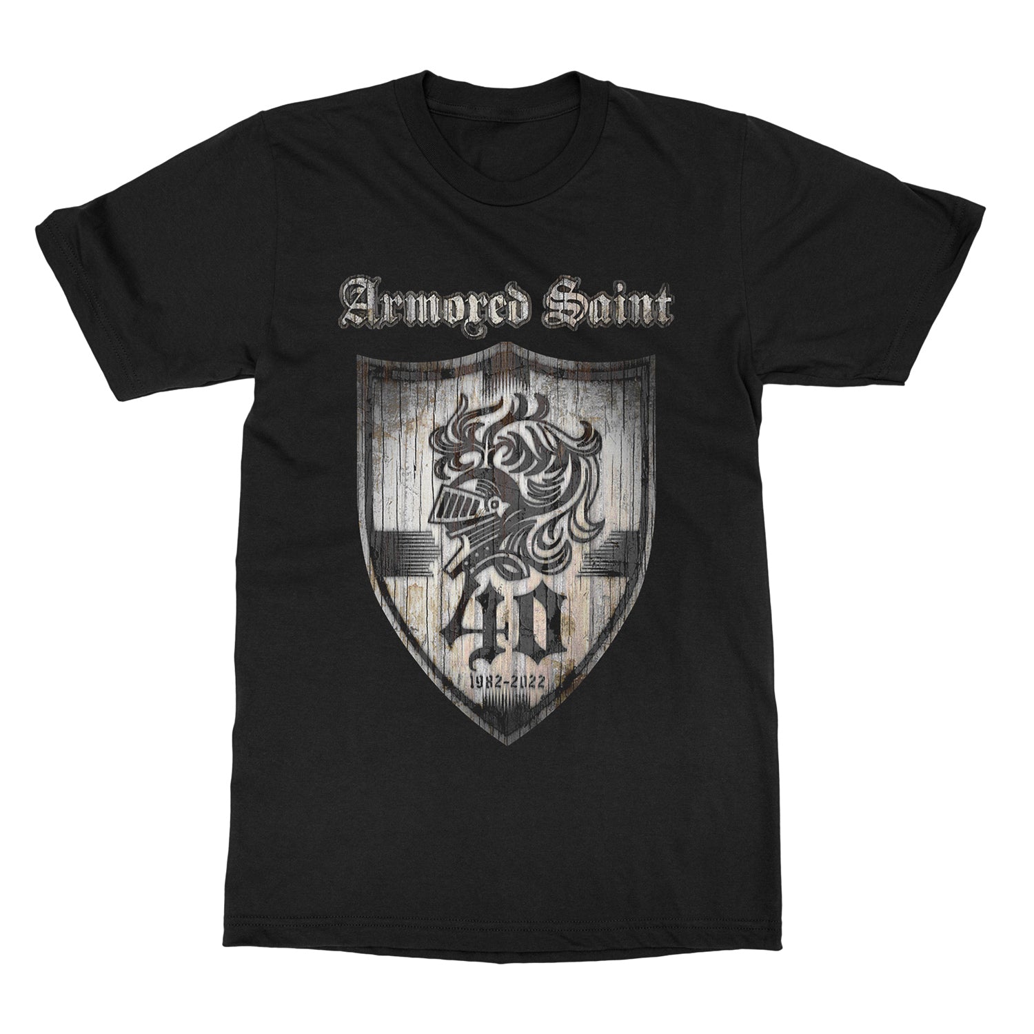 Armored Saint 40Th Anniversary Tour (Wood Shield) T-Shirt - Image 2
