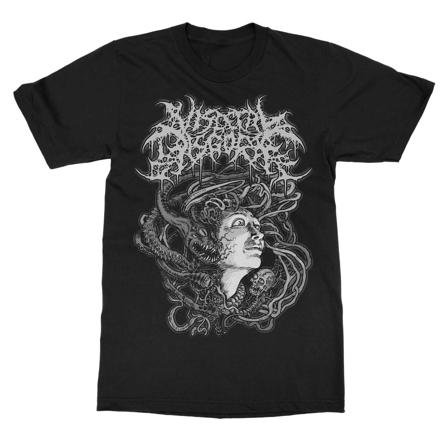 Visceral Disgorge Nectrotic Biogenesis (Monochrome) T-Shirt - Image 2