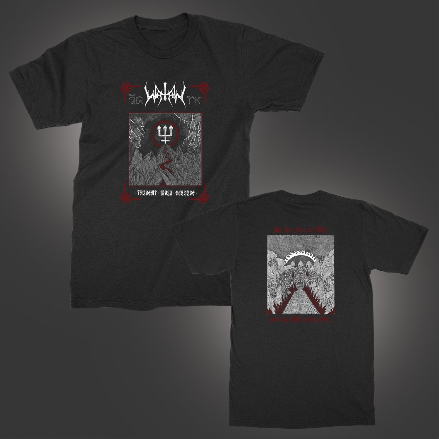 Watain Trident Wolf Eclipse T-Shirt - Image 2