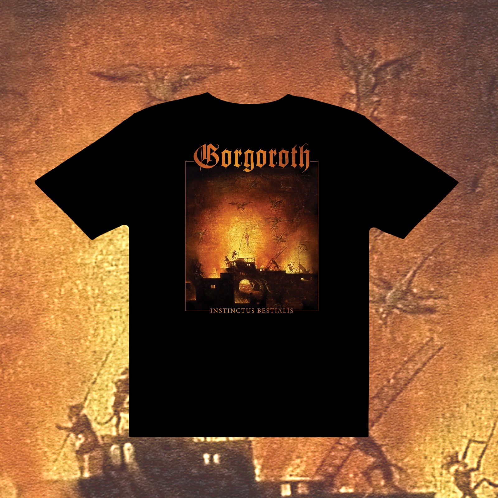 Gorgoroth Instinctus Bestialis (Orange Logo) T-Shirt - Image 2