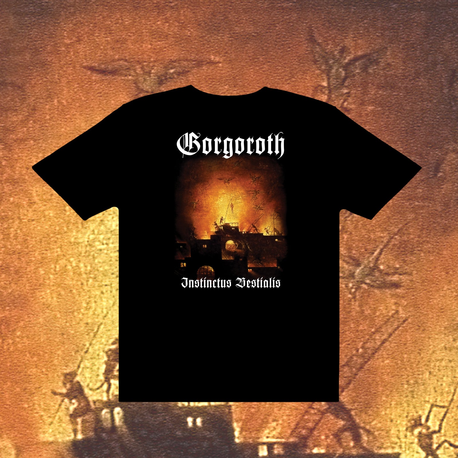 Gorgoroth Instinctus Bestialis (White Logo) T-Shirt - Image 2