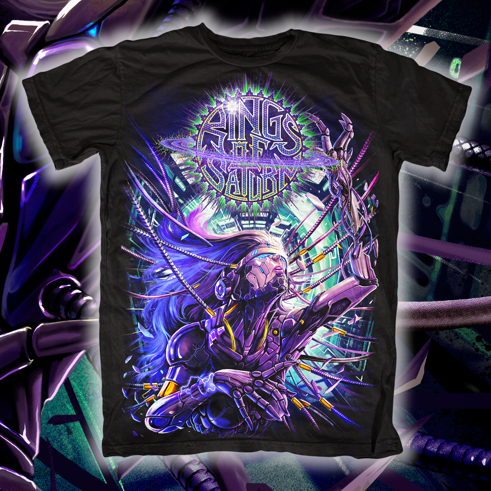 Rings Of Saturn Simulation T-Shirt - Image 2