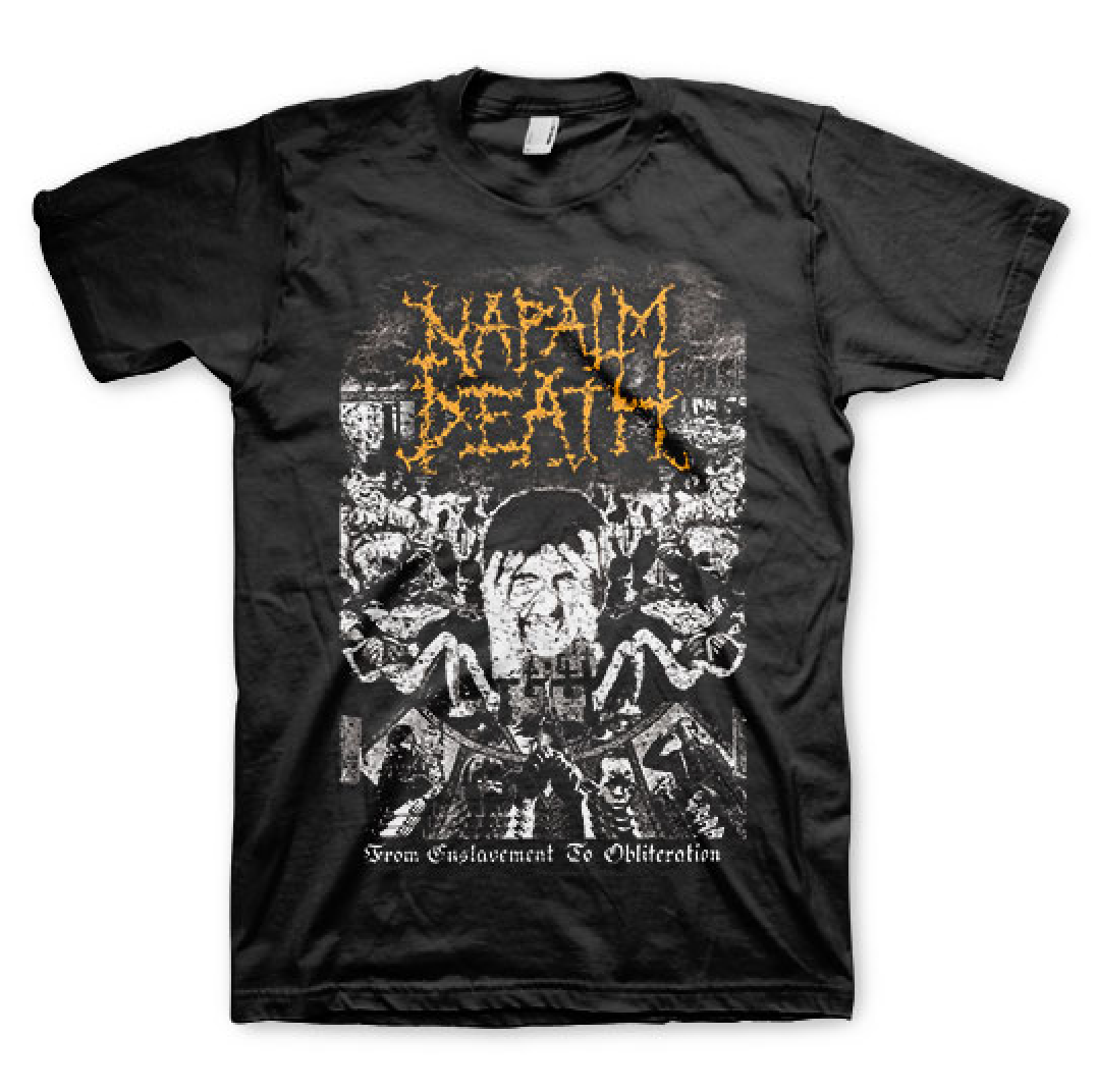 Napalm Death From Enslavement To Obliteration T-Shirt - Image 2