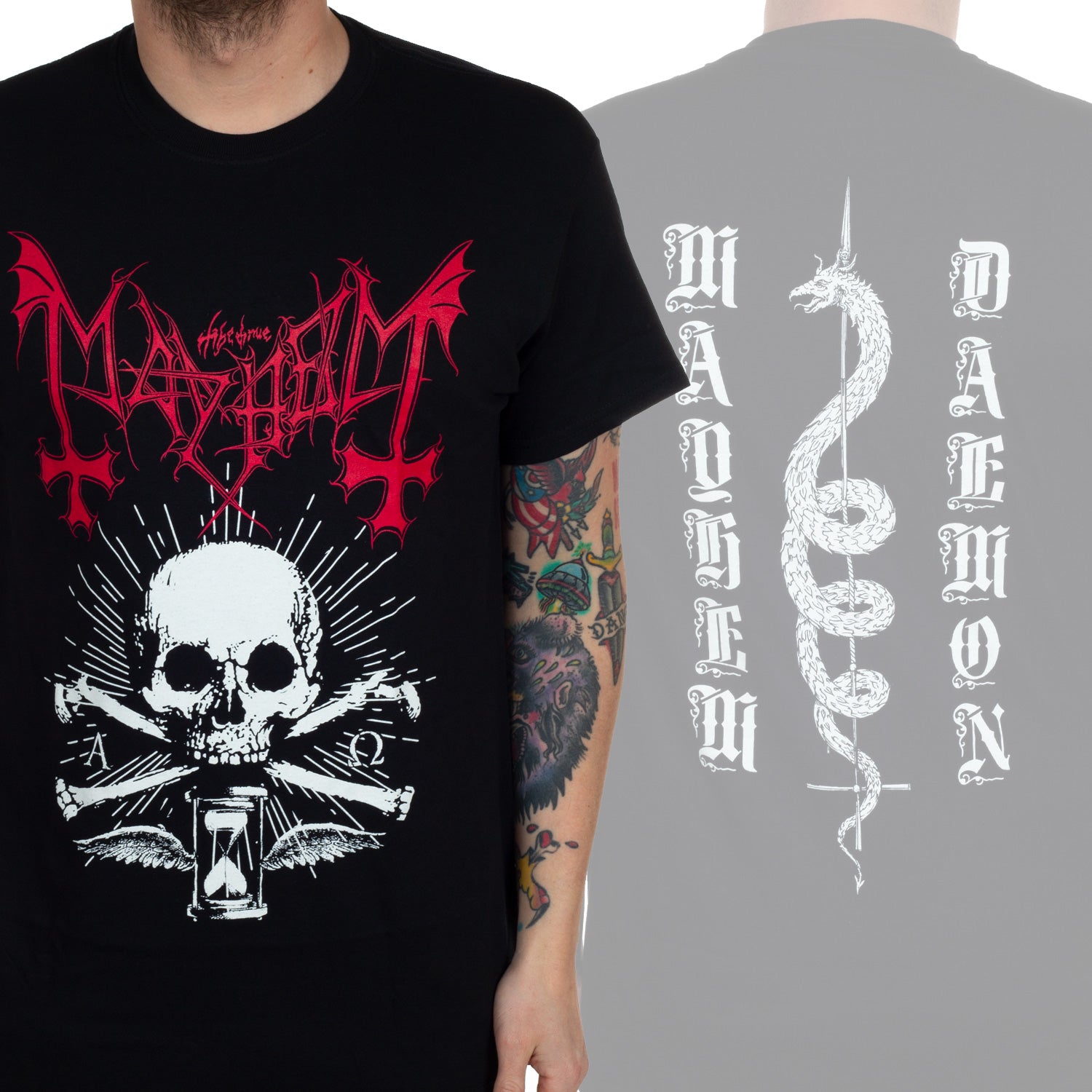 Mayhem Skull Snake T-Shirt - Image 2