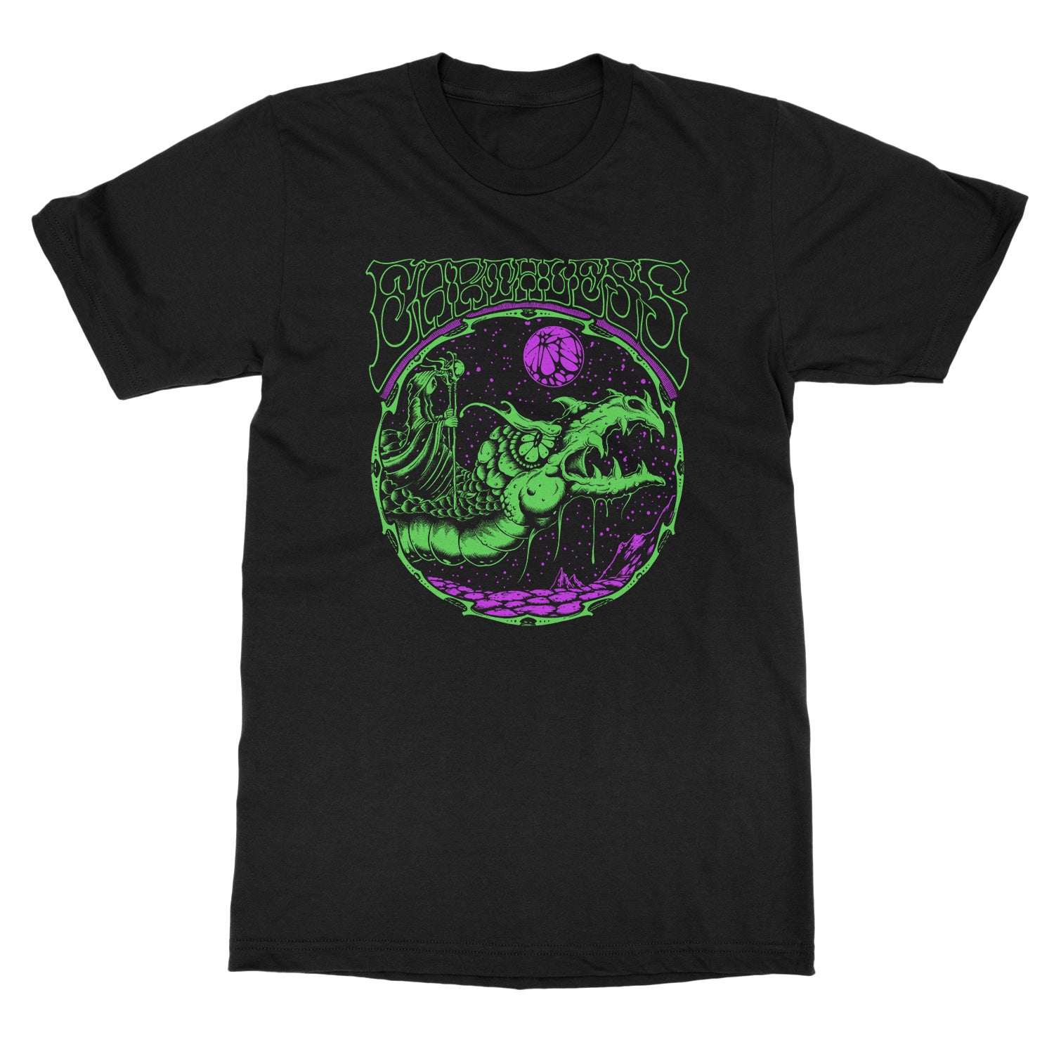 Earthless Dragon (Neon Knights) T-Shirt - Image 2