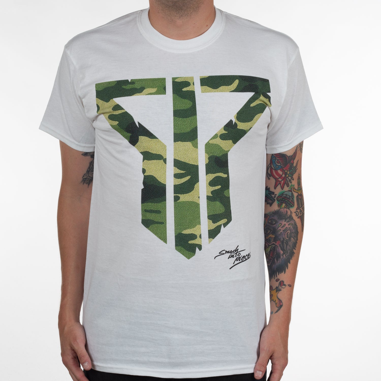 Smash Into Pieces Camo Symbol T-Shirt - Image 2