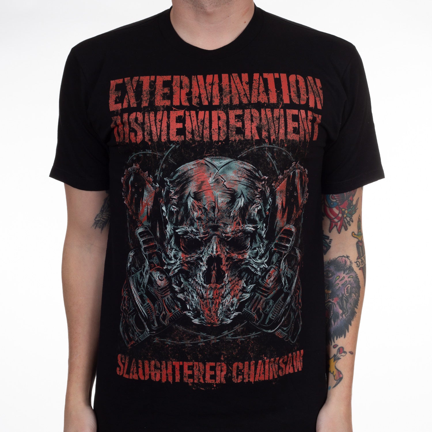 Extermination Dismemberment Slaughterer Chainsaw T-Shirt - Image 2