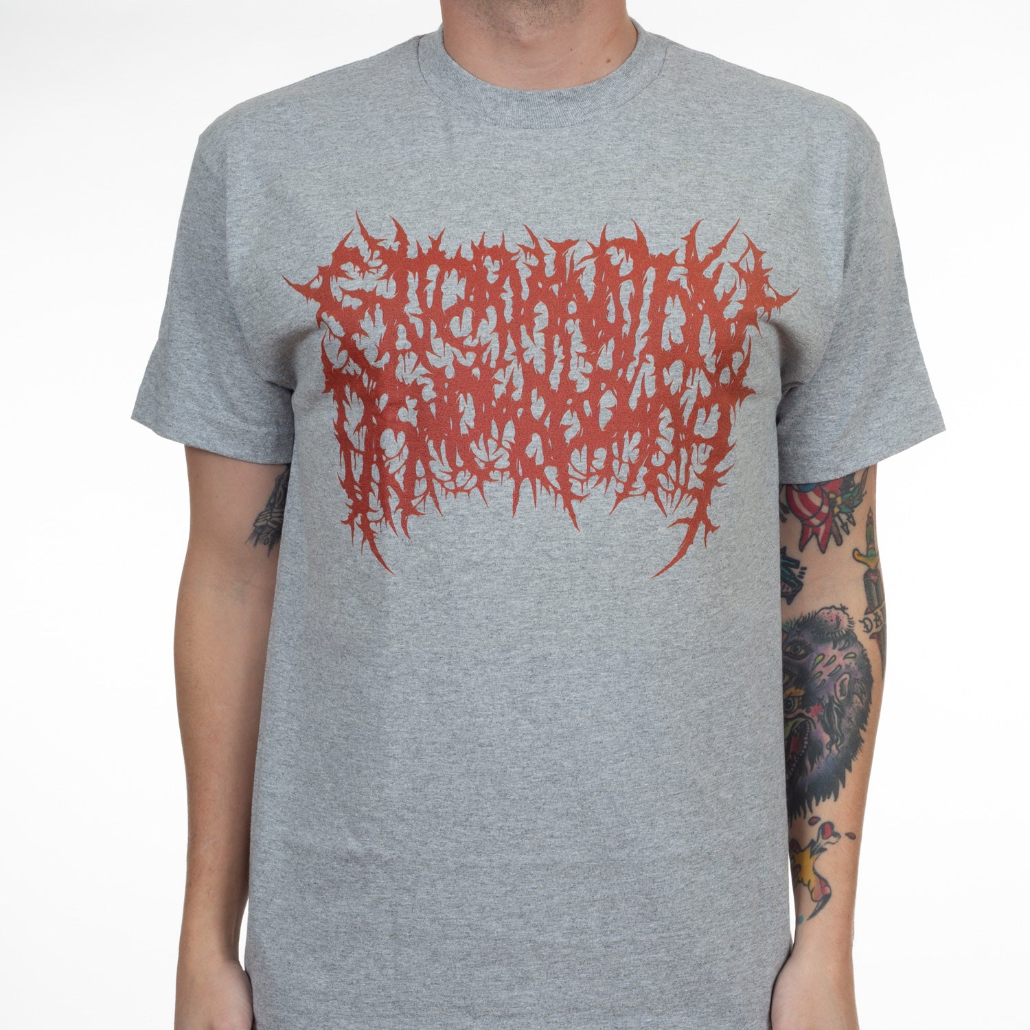 Extermination Dismemberment Logo (Red) T-Shirt - Image 2