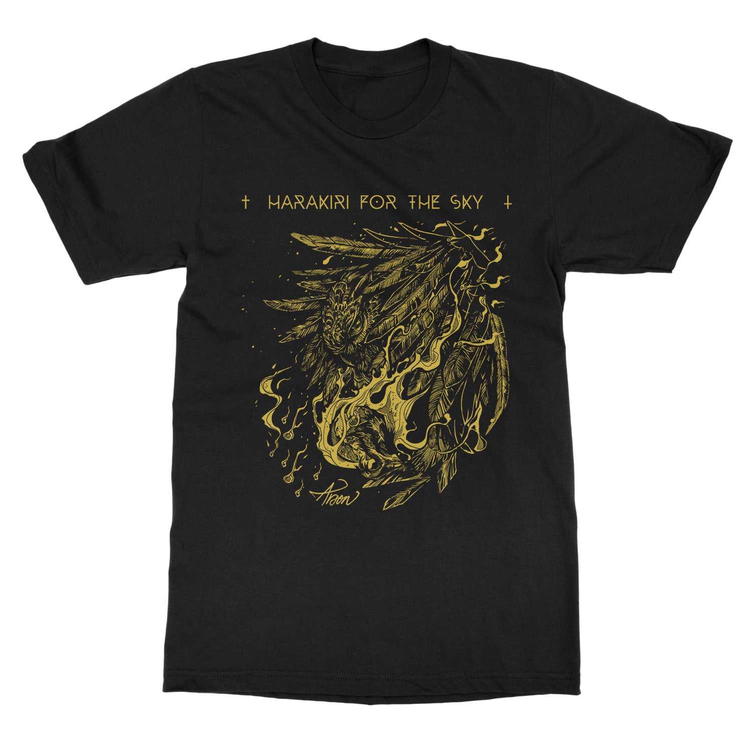Harakiri For The Sky Arson Golden Owl T-Shirt - Image 2