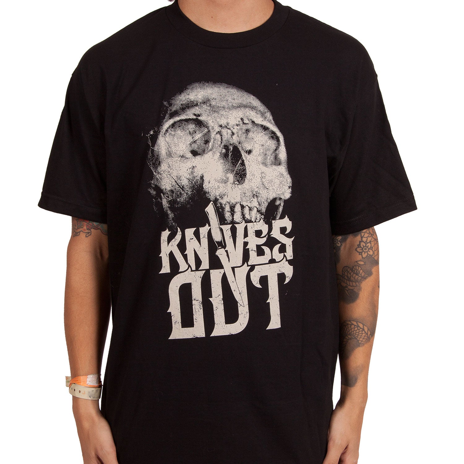 Knives Out! Skull T-Shirt - Image 2