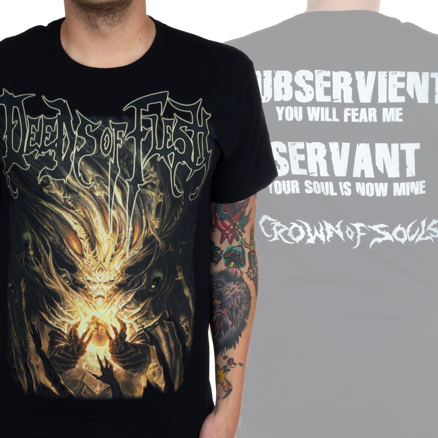 Deeds Of Flesh Crown Of Souls T-Shirt - Image 2