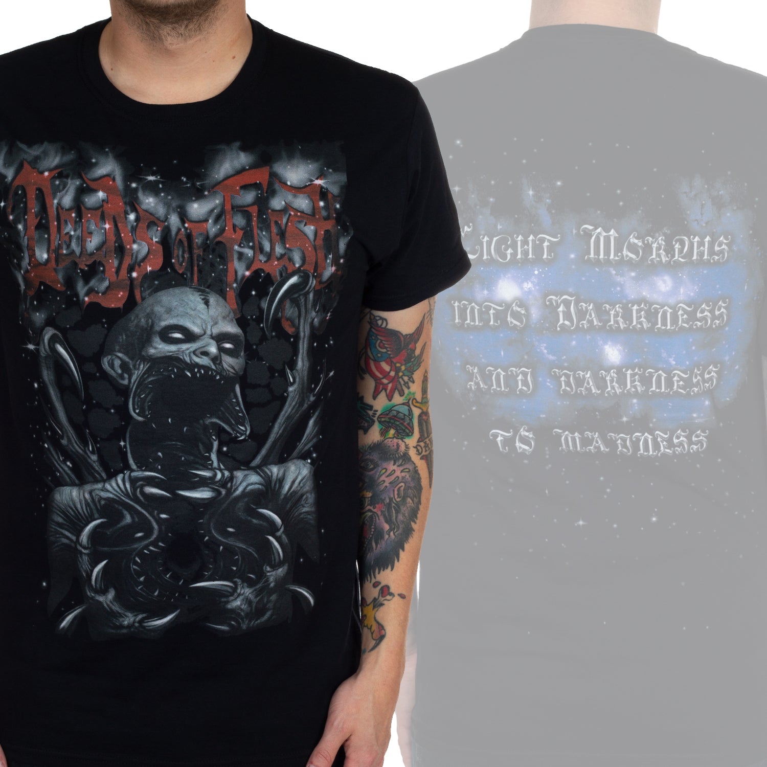 Deeds Of Flesh From Darkness To Madness T-Shirt - Image 2