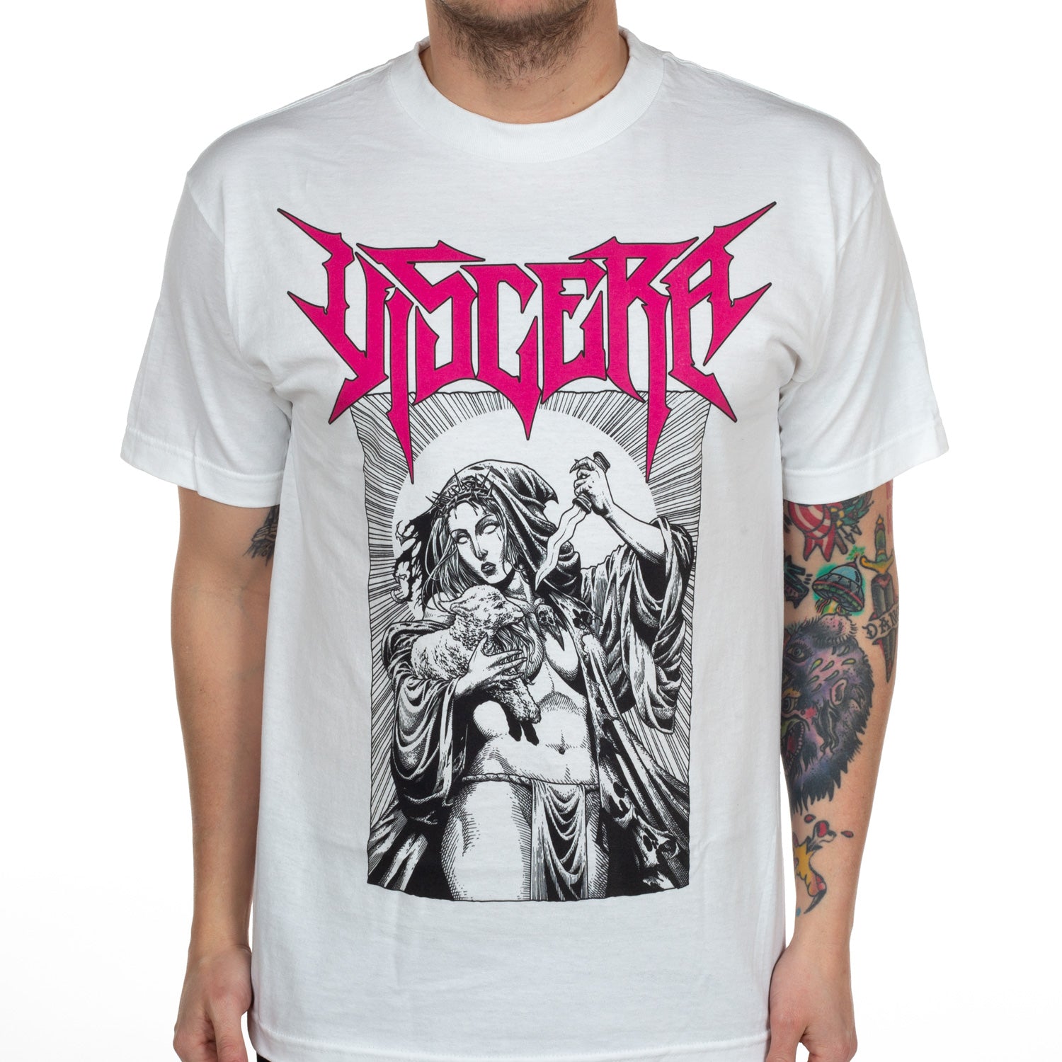 Viscera Lamb To The Slaughter (White) T-Shirt - Image 2