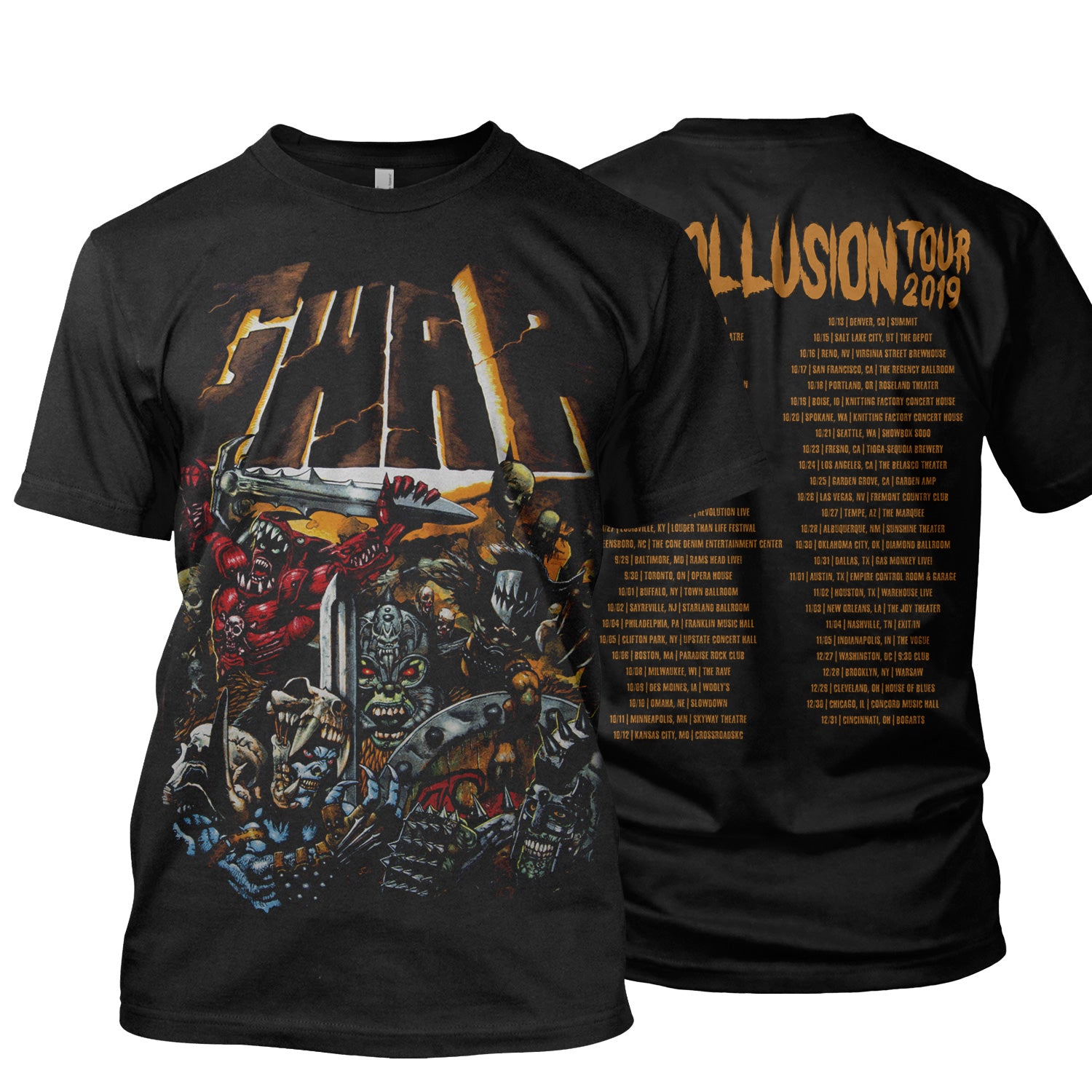 Gwar The Blood Of Gods Album Art 2019 Tour T-Shirt - Image 2