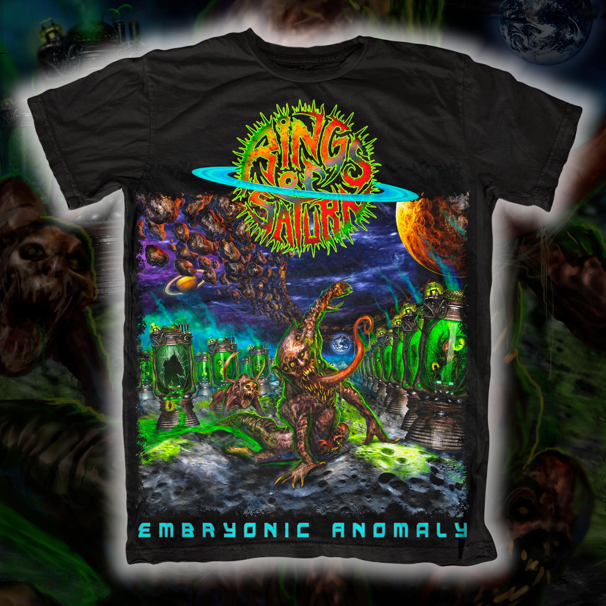Rings Of Saturn Embryonic Anomaly Album T-Shirt - Image 2