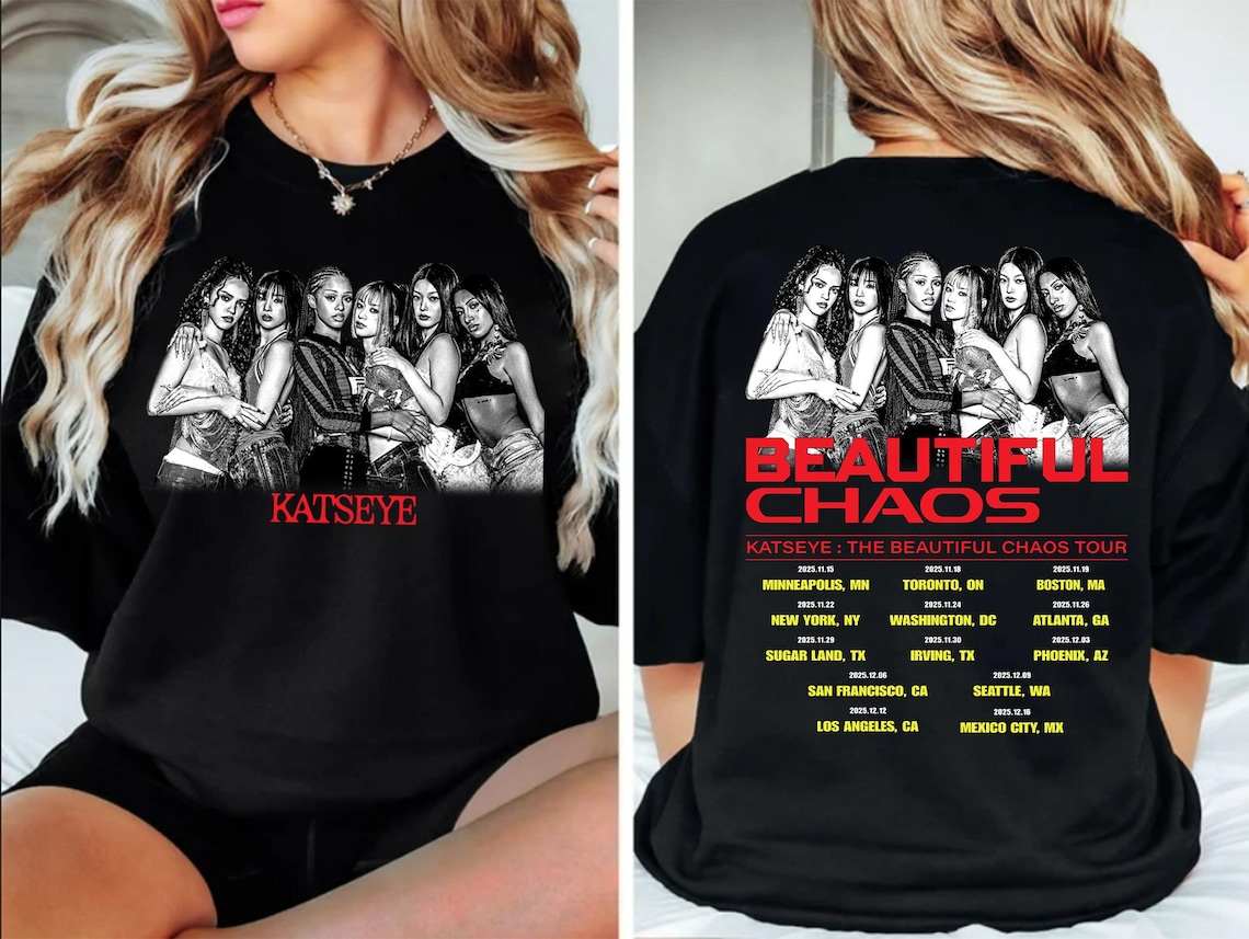Katseye The Beautiful Chaos Tour 2025 Shirt, Katseye Beautiful Chaos Album Shirt