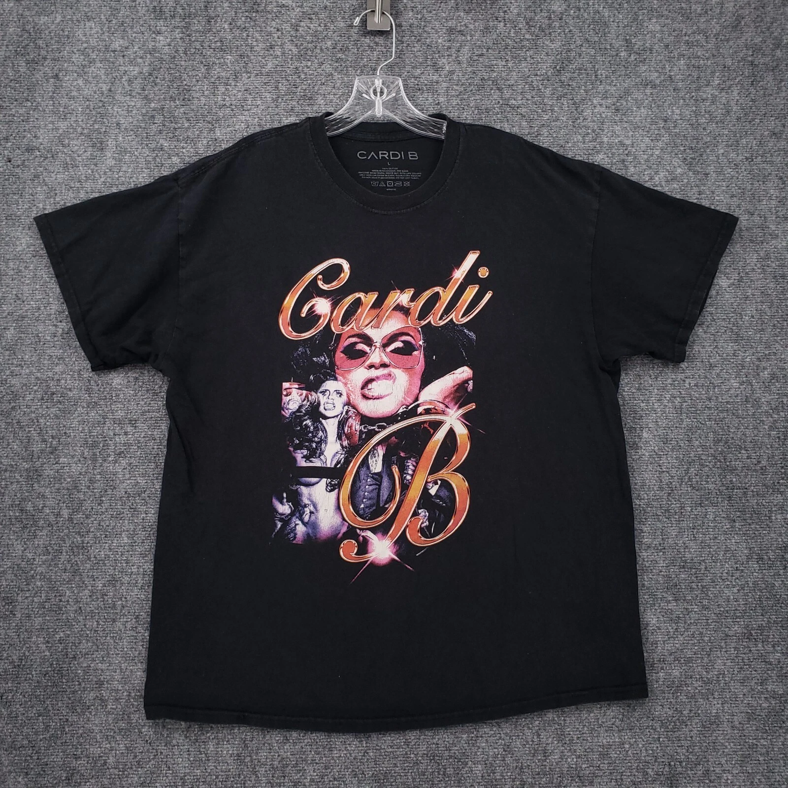 Cardi B T Shirt Mens L Large Black Hip Hop Music Rap Graphic