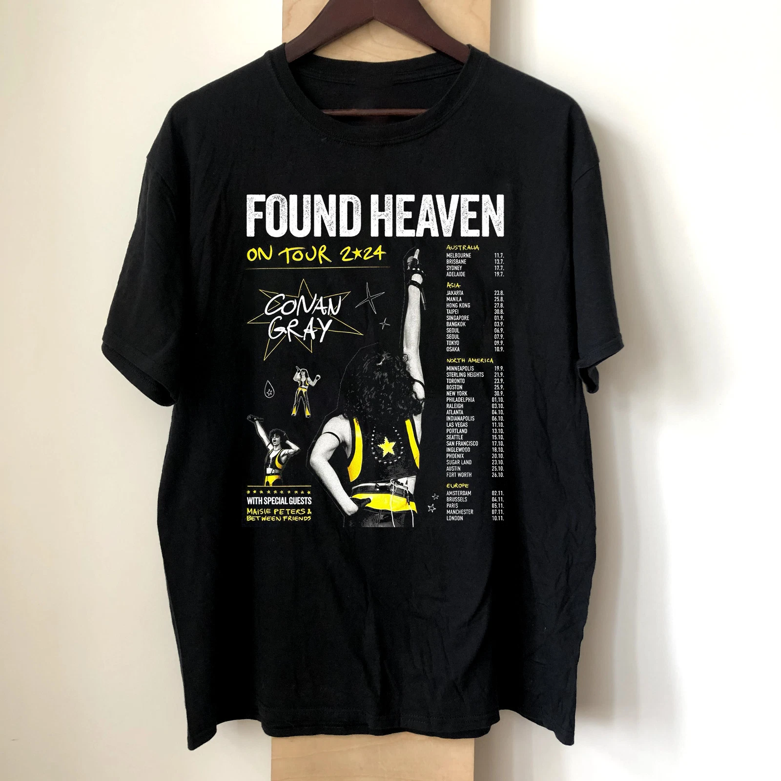 Conan Gray Found Heaven Tour Poster Short Sleeve Men Women Cotton Shirt Shirt