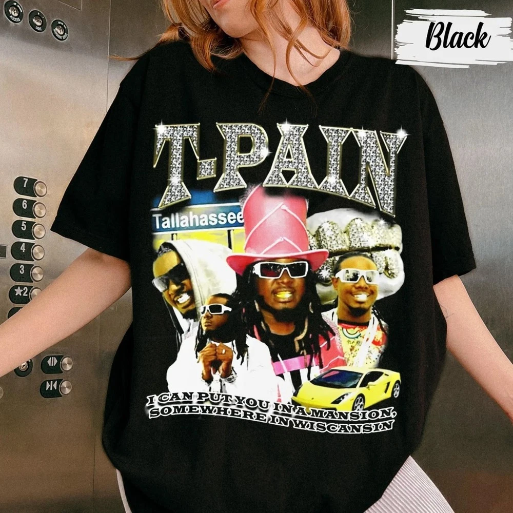 T-Pain 2025 Tour Rap Shirt, T-Pain Graphic Tour Shirt Gift Unisex Size