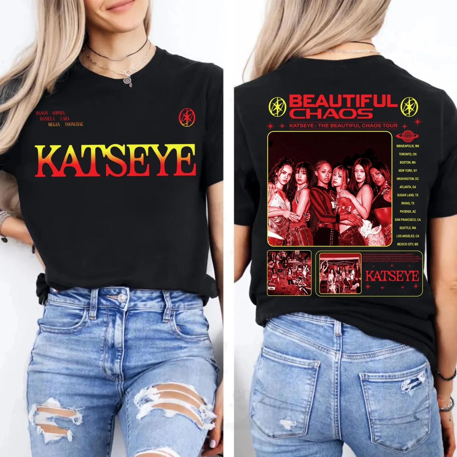 Katseye The Beautiful Chaos Tour 2025 Shirt