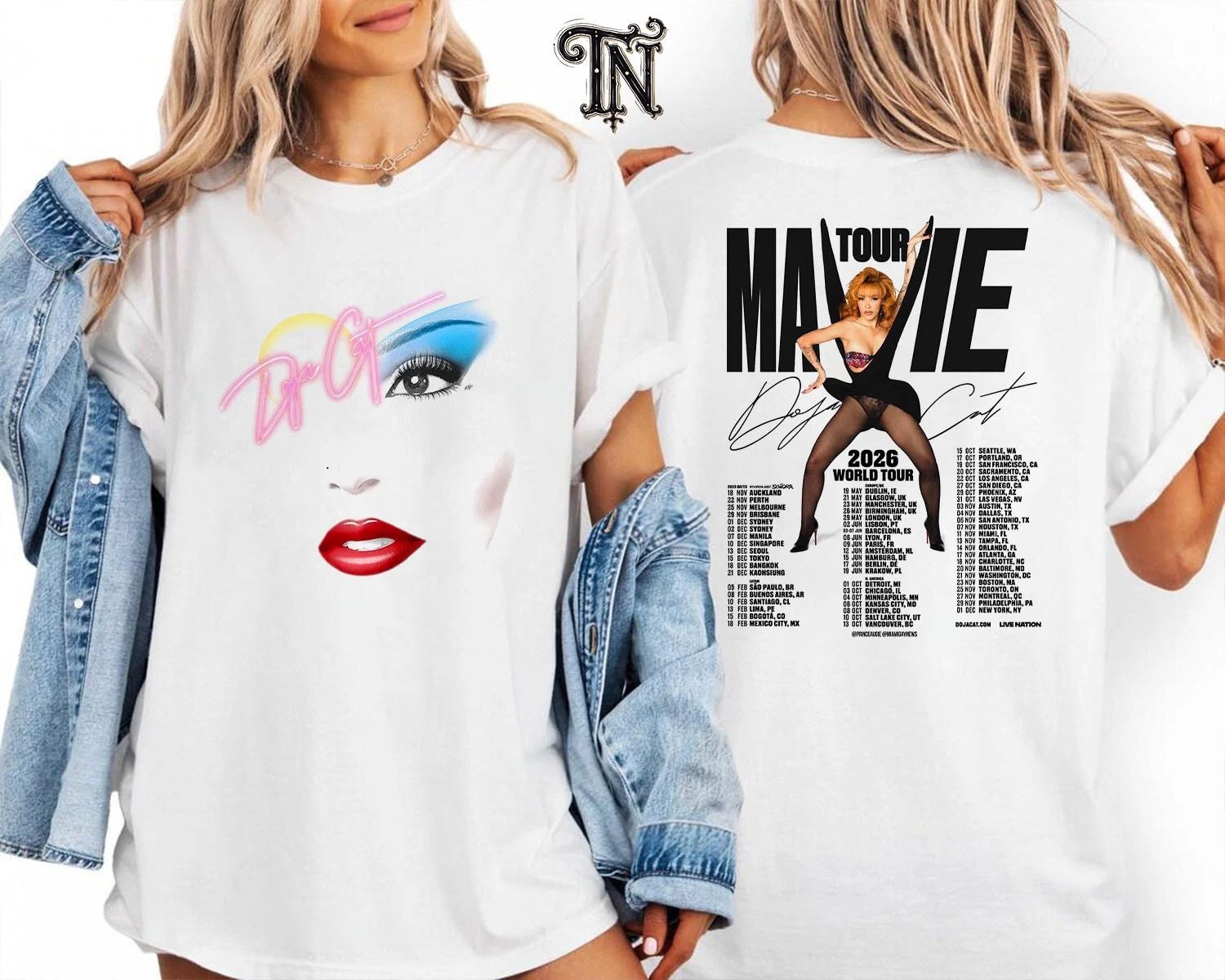 Doja Cat Tour 2026 Doja Cat Ma Vie World Women Shirt