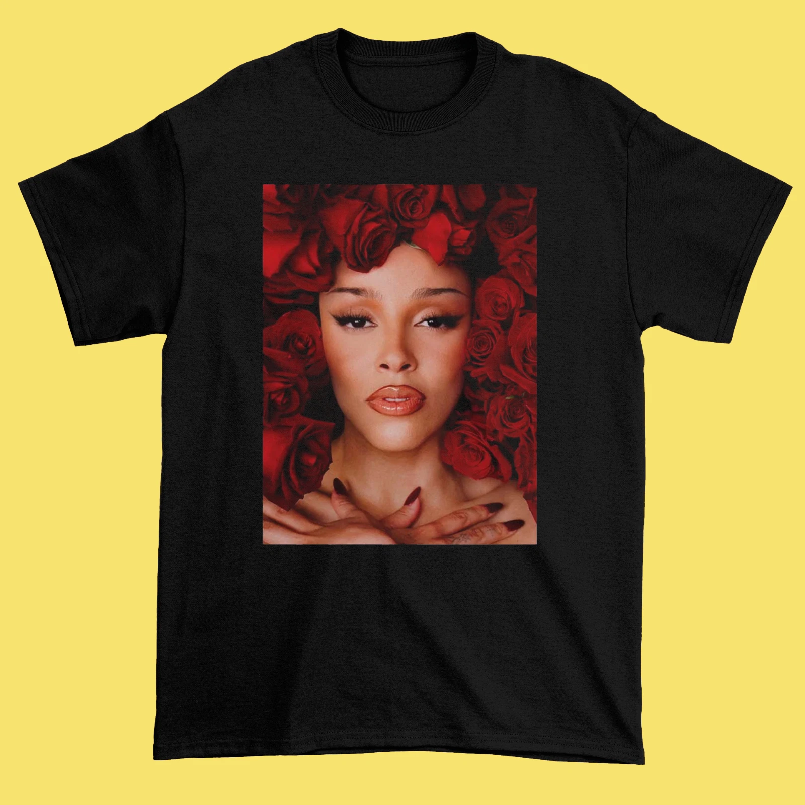 Doja Cat Black Cotton T Shirt