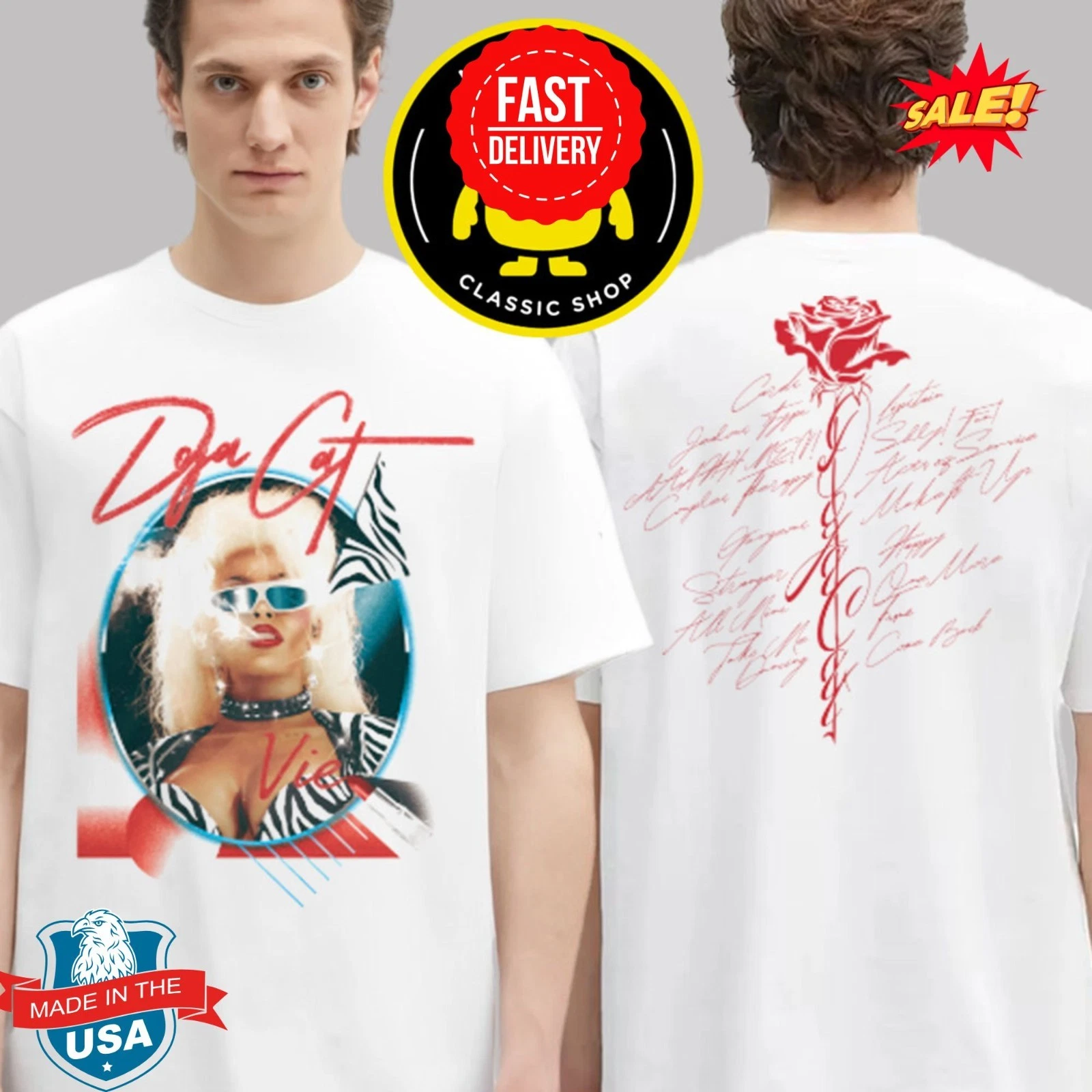 Doja Cat Tracklist 2025 The Rose Two Sided Unisex Shirt