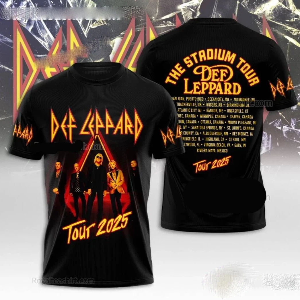 Def Leppard The Stadium Tour 2025 Shirt Gift For Fans All Size S-5Xl