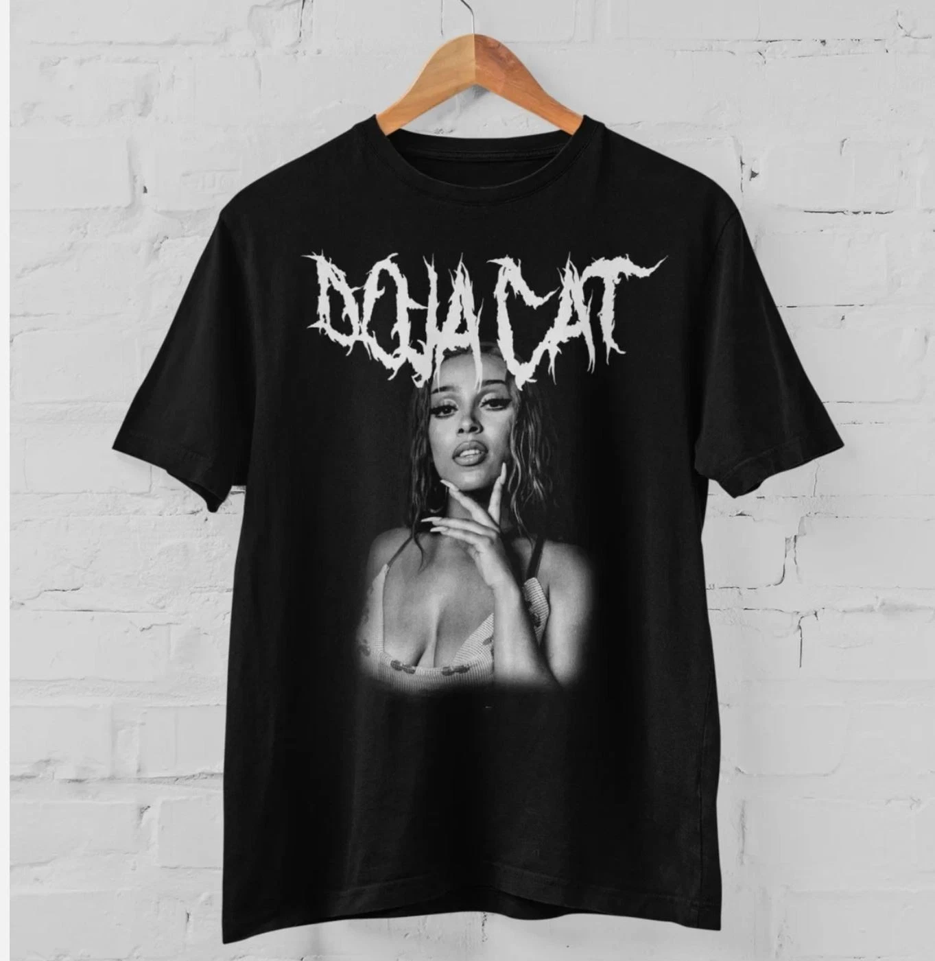 Doja Cat Her Short Sleeve Cotton T- Shirt Black