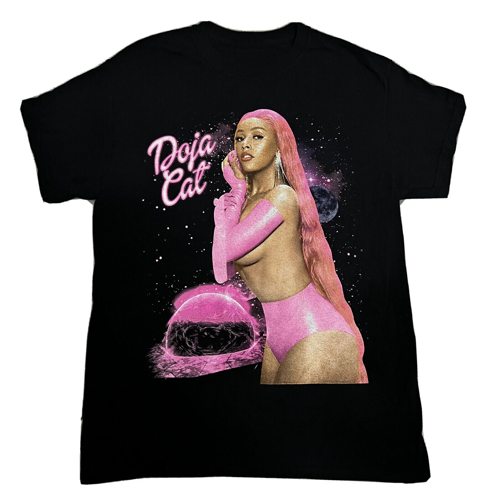 Doja Cat Live In Tour Heavy Cotton Unisex Black Full Size Unisex Shirt