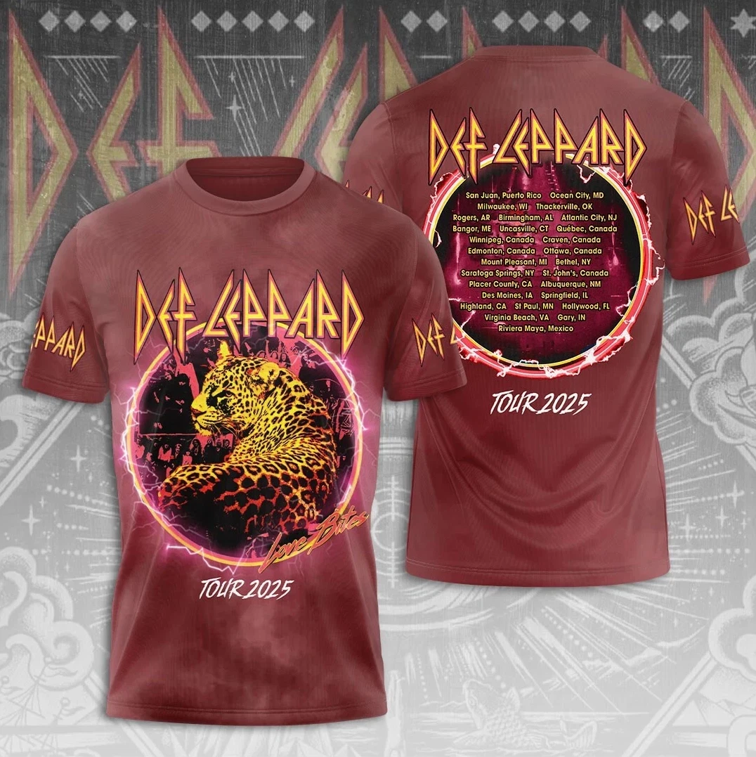Def Leppard Tour 2025 Limited Edition Unisex T Shirt All Size S-5Xl