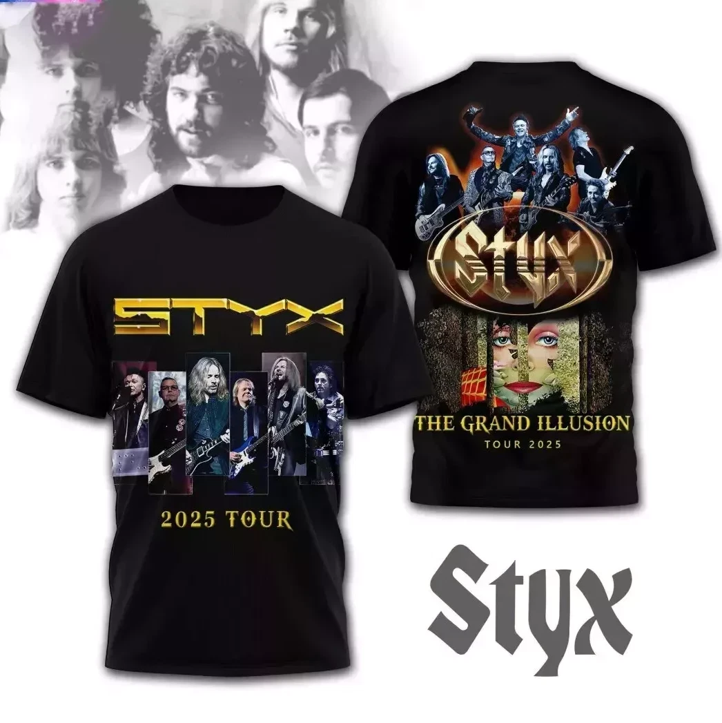 Styx Band The Grand Illusion Tour 2025 3D Shirt