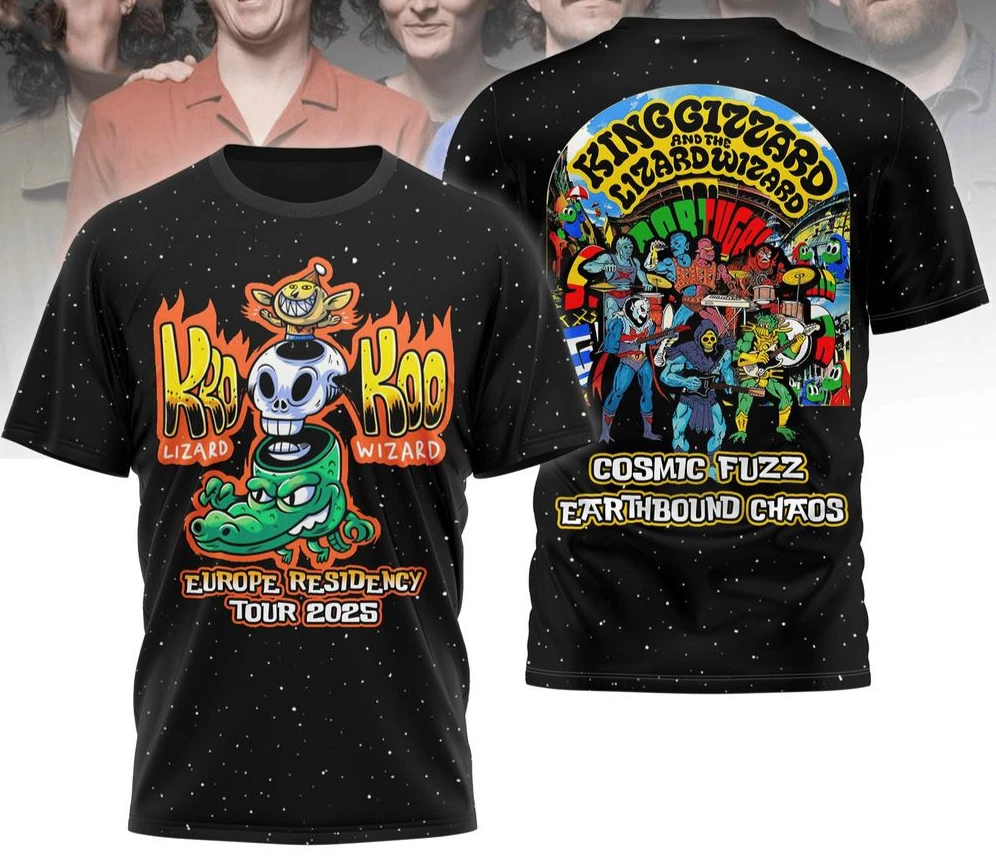 King Gizzard And The Lizard Wizard Europe Residency Tour 2025 3D Shirt