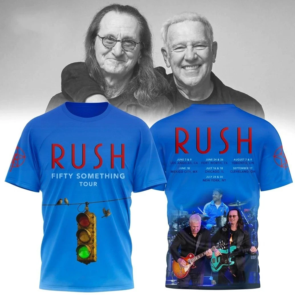 Rush 2026 Fifty Something Tour 3D Shirt