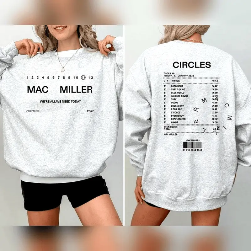 Mac Miller Circles Tracklist Hoodie Mac Miller Swimming Sweatshirt