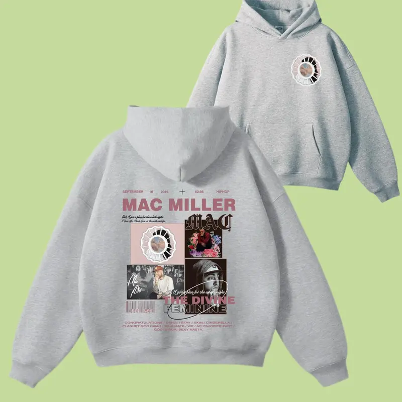 Mac Miller Hoodie- The Divine Feminine Album-Inspired Collage Design